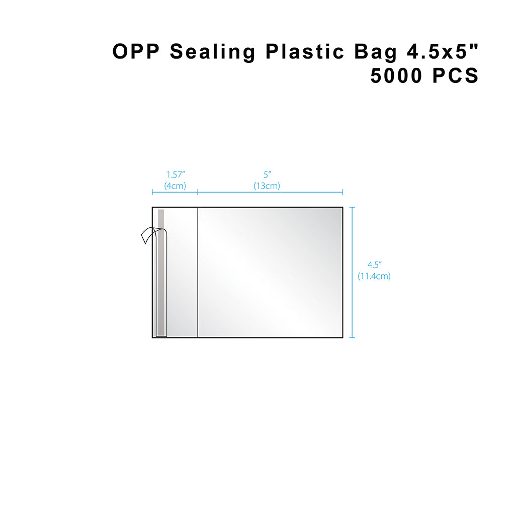 Clear Self Adhesive OPP Bag Cellophane Treat Bag | 4.5x5" - size