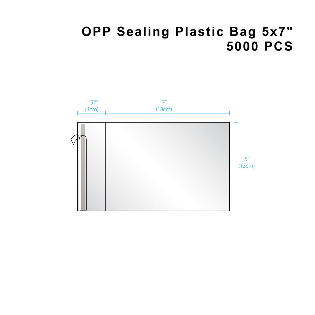Clear Self Adhesive OPP Bag Cellophane Treat Bag | 5x7"