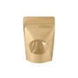 8 OZ Stand-up Zip-lock Pouch with Oval Window in a white background