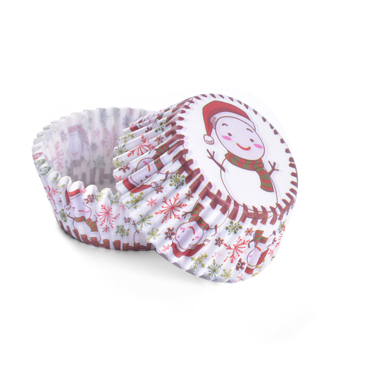 Moules à cupcakes en papier sulfurisé de Noël de 4,33 po - 100 pièces