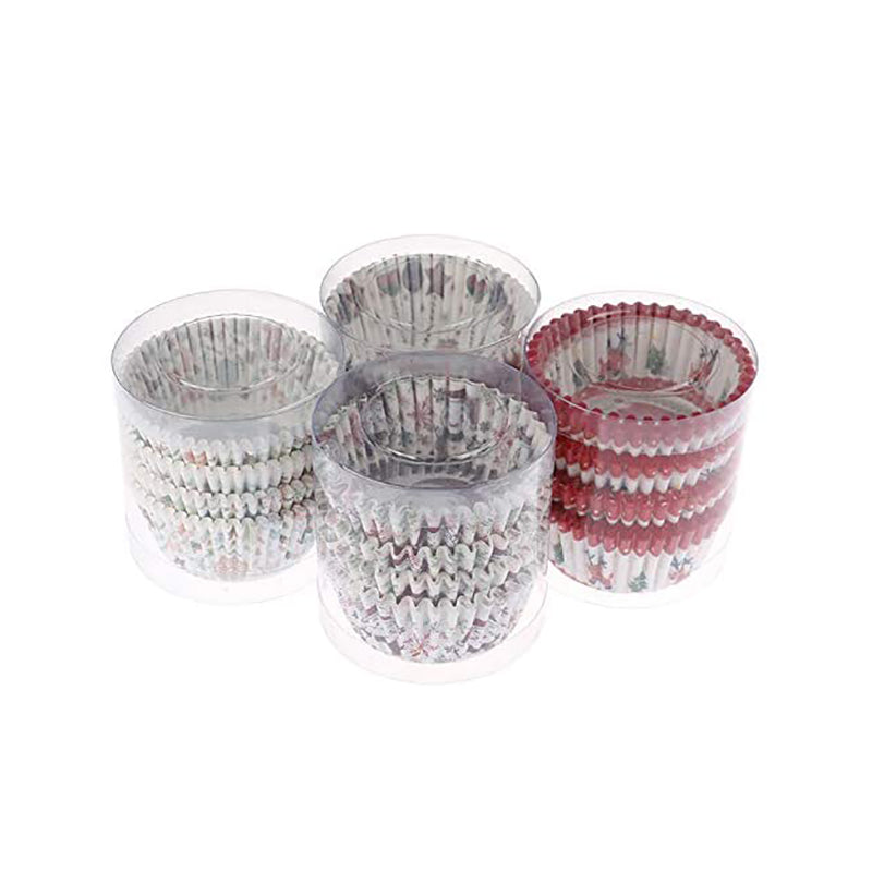 Moules à cupcakes en papier sulfurisé de Noël de 4,33 po - 100 pièces