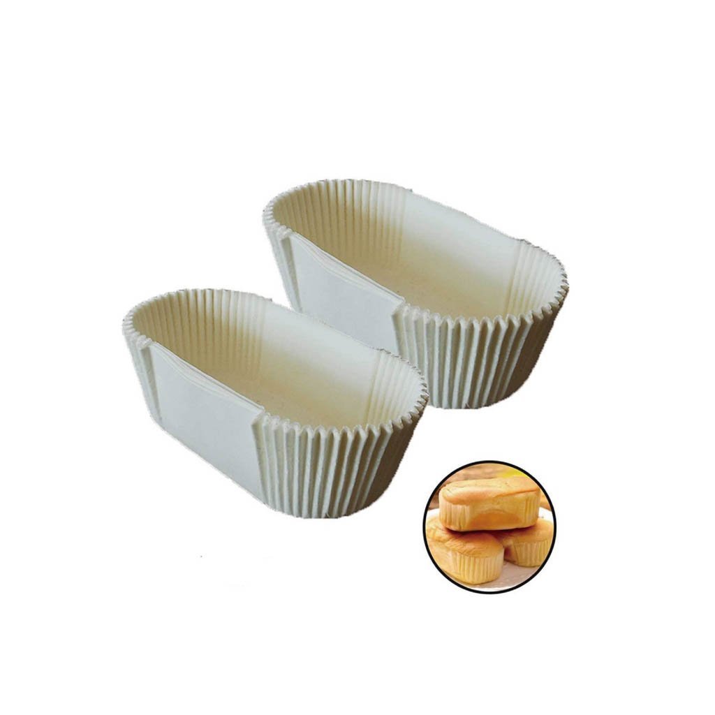 White Oval Baking Paper Cup stacked up