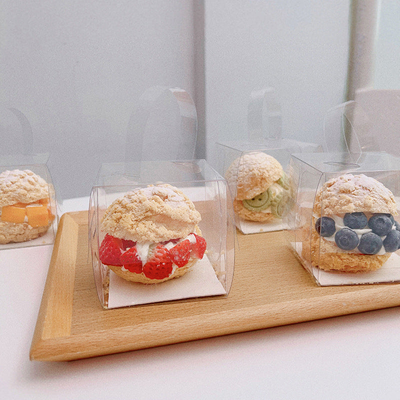 Clear Square Cake Box W/ Handle & Board | Ideal for 3" 4" Cake