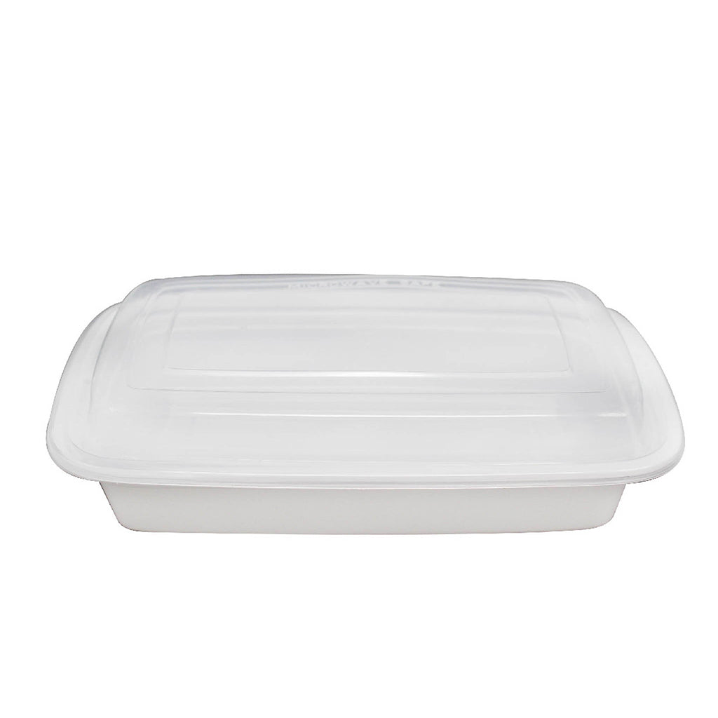 Enpak injection plastic 28 oz microwave container with lid