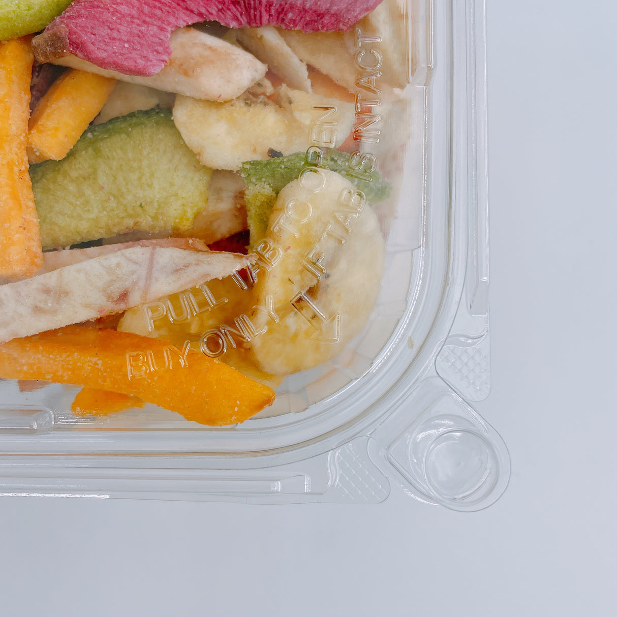 PLS-24 | 24oz PET Clear Rectangular Hinged Safety Lock Salad Container - locker