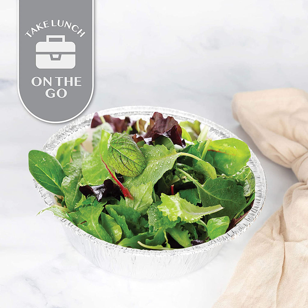 8" Silver Round Aluminum Foil Container (Base Only)