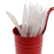 6.4" Individually Wrapped White Plastic Knife