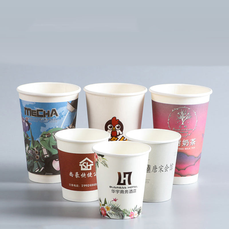 Custom Printed 90mm White Single Wall Paper Hot Cup