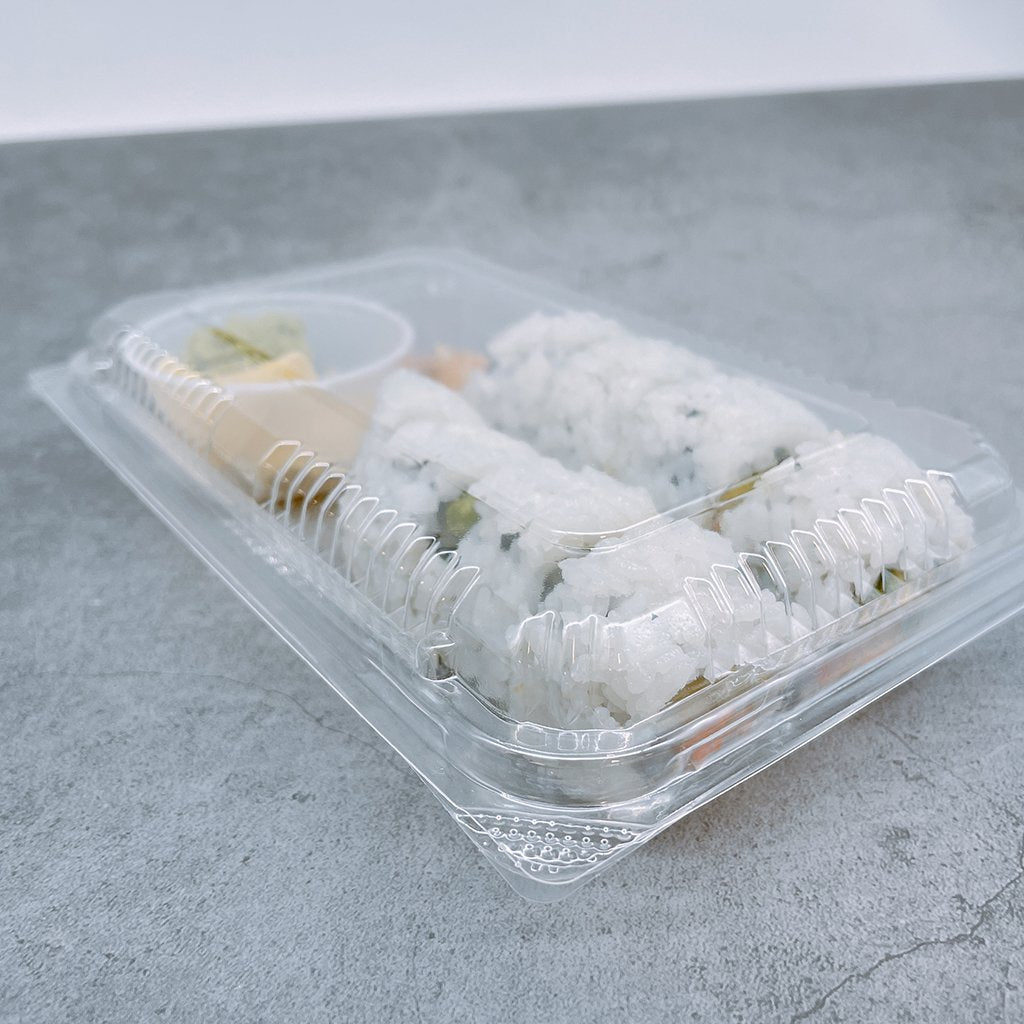 SHT-3 | Clear Rectangular Hinged Sushi Container | 7.68x4.72x1.57" - 800 Pcs - HD Plastic Product (Canada). Inc