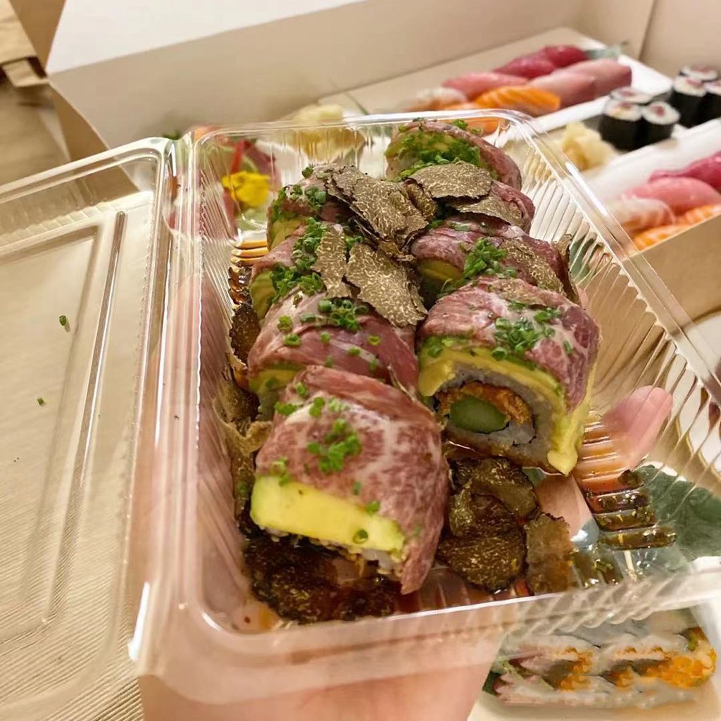 SHT-3 | Clear Rectangular Hinged Sushi Container | 7.68x4.72x1.57" - 800 Pcs - HD Bio Packaging Ltd.