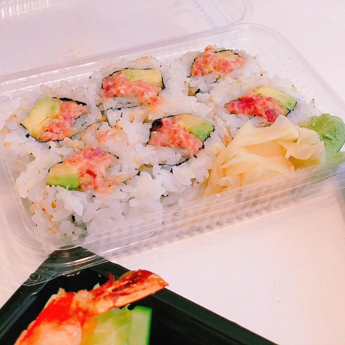 SHT-3 | Clear Rectangular Hinged Sushi Container | 7.68x4.72x1.57" - 800 Pcs - HD Bio Packaging Ltd
