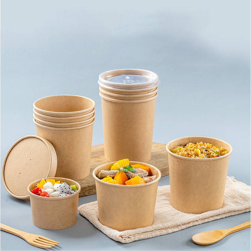 #8B | 8oz Eco-friendly Kraft Paper Soup Cup (Base Only) - 500 Pcs - HD Bio Packaging