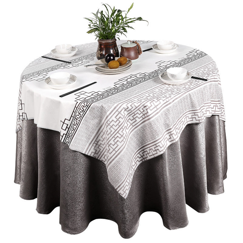 Nappe à motif géométrique en plastique pierre biodégradable | 160x160cm - 100 Pièces