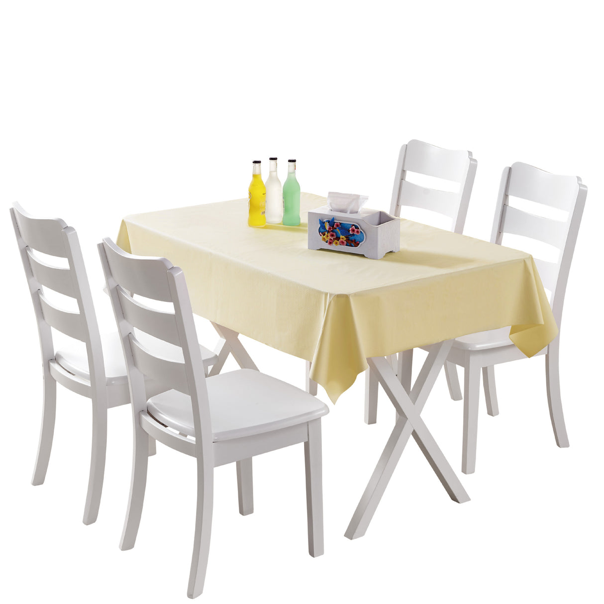 Nappe jaune en plastique pierre biodégradable | 180x180cm - 100 Pièces