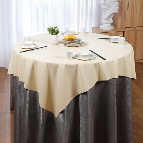 Biodegradable Stone Plastic Yellow Tablecloth | 220x220cm - 50 Pcs