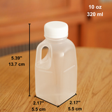 10oz PP Plastic Bottle W/ Handle & Secure Lid - size