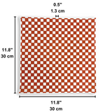 11.8x11.8" Grease Resistant Red Checker Liner Food Wrap Paper