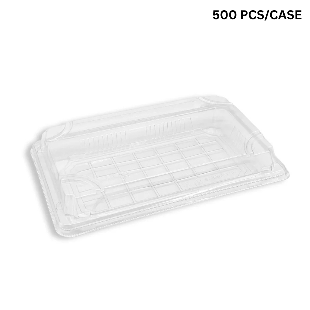 #1107 PET | Clear Sushi Tray W/ Lid | 8.54x5.24x1.65"