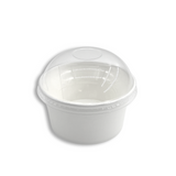115mm PET Dome Lid | Fit 15B/20D/20B/26B/32B/32D Paper Soup Cup (Lid Only) -With 12oz