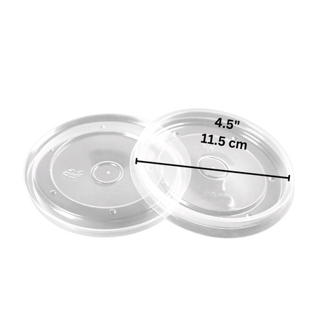 Couvercle en PP de 115 mm | Convient aux tasses à soupe en papier 15B/20D/20B/26B/32B/32D (couvercle uniquement) - 500 pièces