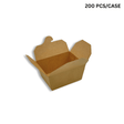 #1 | 26oz Kraft Foldable Paper Take Out Box | 4.33x3.54x2.5" - 200 PCS