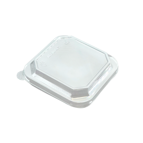 134x134mm AFP Anti-Fog Clear Square PET Lid | Fit 650S/750S Container (Lid Only) - 300 Pcs