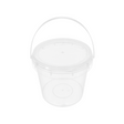 1500ml PP Takeout Plastic Drink Buckets with Lid - 100 Pcs-front