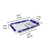 #1510 Récipient rectangulaire en PET bleu | 5,12 x 3,15 x 1,18 po - 500 pièces