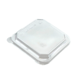 159x159mm AFP Anti-Fog Clear Square PET Lid | Fit 1000S/1200S Container (Lid Only) - 300 Pcs