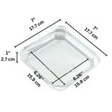 159x159mm AFP Anti-Fog Clear Square PET Lid | Fit 1000S/1200S Container (Lid Only) - size