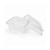 15oz Clear PET Rectangular Mousse Cake Box W/ Snap-lock Lid (50 Pcs/Case)