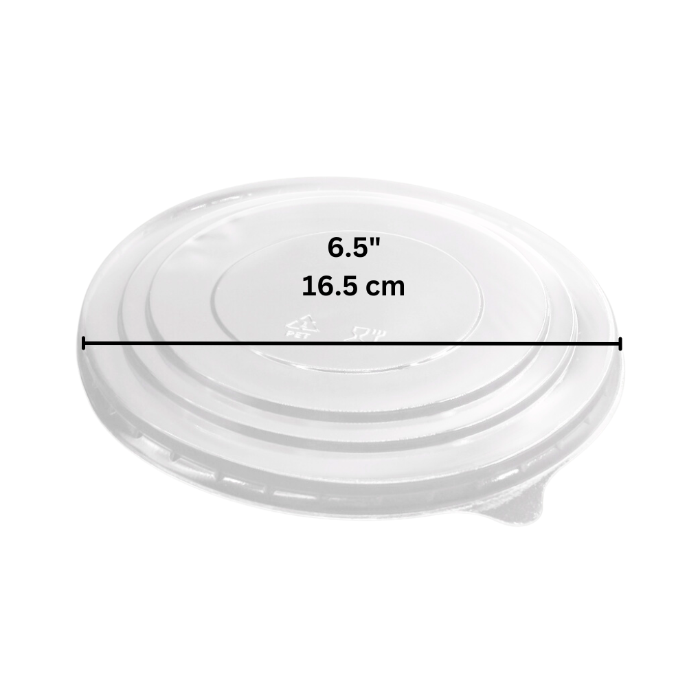 165mm AFP Clear Round Lid | Fit 1100B Paper Bowl (Lid Only) - size