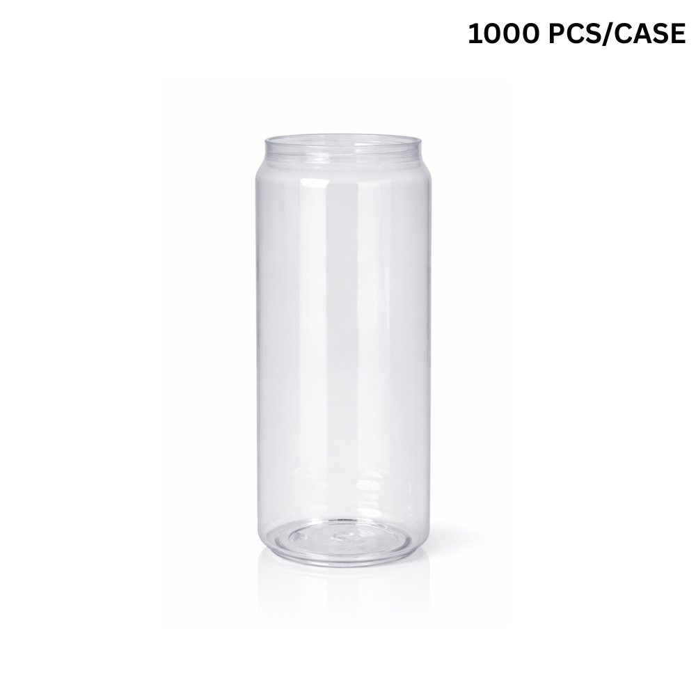  16oz Can-Shaped Clear PET Cup | 55mm Top (Base Only) - 1000 pcs