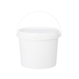 170oz PP White Dessert Food Storage Round Bucket W/ Lid & Handle