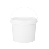 170oz PP White Dessert Food Storage Round Bucket W/ Lid & Handle