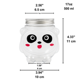  17oz Panda Plastic Cup with Lid