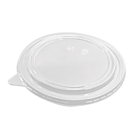 185mm AFP Anti-Fog Clear Round Lid | Fit 1300B Paper Bowl (Lid Only) - 300 Pcs