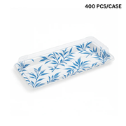 #1102 PET | Plateau à sushi transparent avec couvercle | 8,66 x 3,54 x 1,77 po - 500 ensembles
