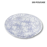 #64 PET | 14" Blue Maple Pattern Sushi Party Tray W/ Lid