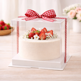 1" Red Checker Ribbon | 10 Yards - tie on the cake box