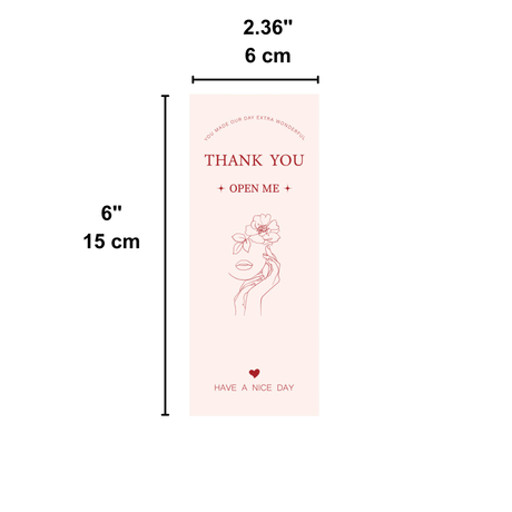 2.36x6" Pink Packaging Seal Stickers