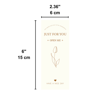 2.36x6" Tulip Packaging Seal Stickers