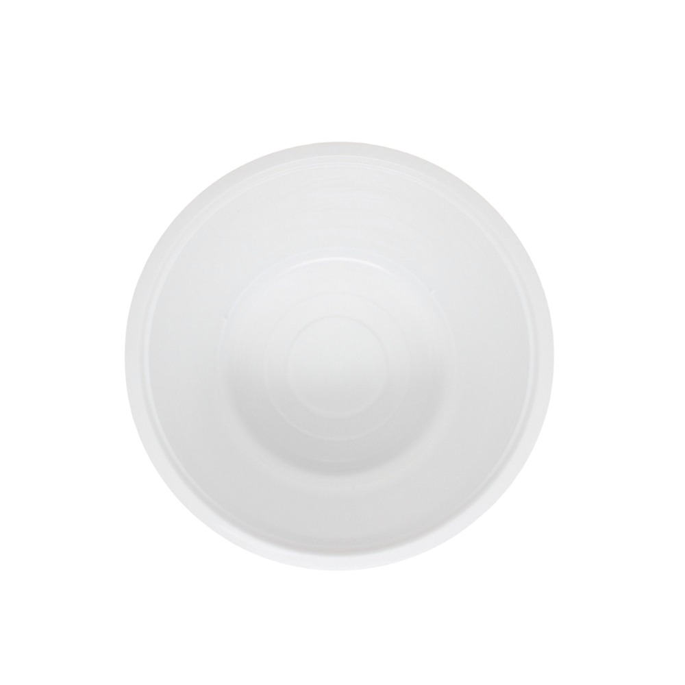 2000P | 66oz Microwaveable PP White Bowl (Base Only) - top