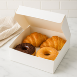 White Square Cake Paper Box Pastry Box | 8.25x8.25x3.25"