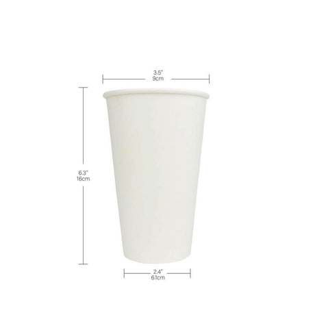 20oz Eco-friendly White Round Hot Paper Cup - 600 Pcs - HD Plastic Product (Canada). Inc
