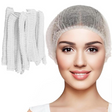 21" White Disposable Bouffant Cap Hair Cover - 2000 Pcs