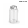 24oz Clear PET Bottle W/ Foil Lid | Milk Tea & Cold Beverage (100 Pcs/Case)