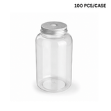 24oz Clear PET Bottle W/ Foil Lid | Milk Tea & Cold Beverage (100 Pcs/Case)