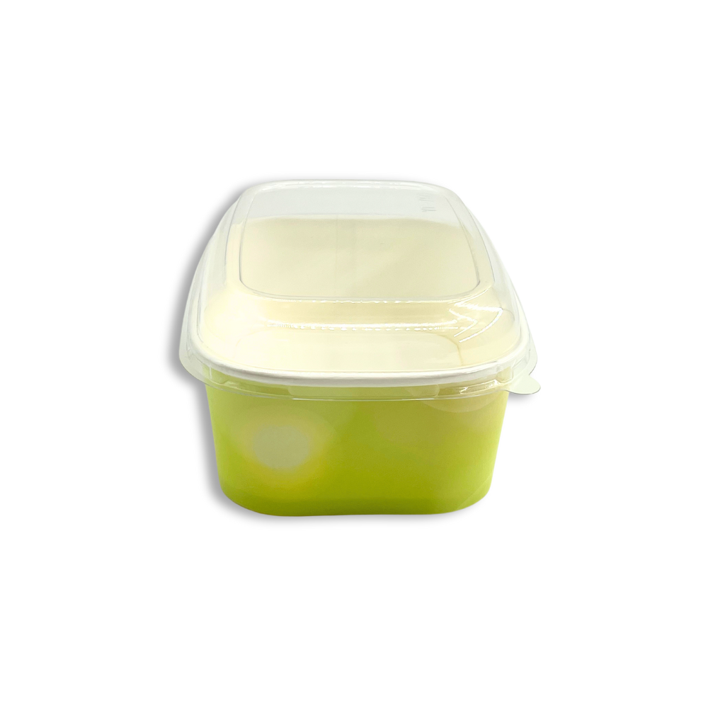 25oz Rectangular Green Paper Baking Box W/ PET Lid | 6.7x4.72x2.95"