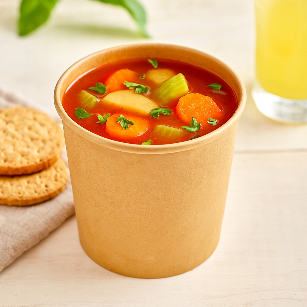 #26B | 26oz Kraft Paper Soup Cup Food Container | 115mm Top (Base Only)